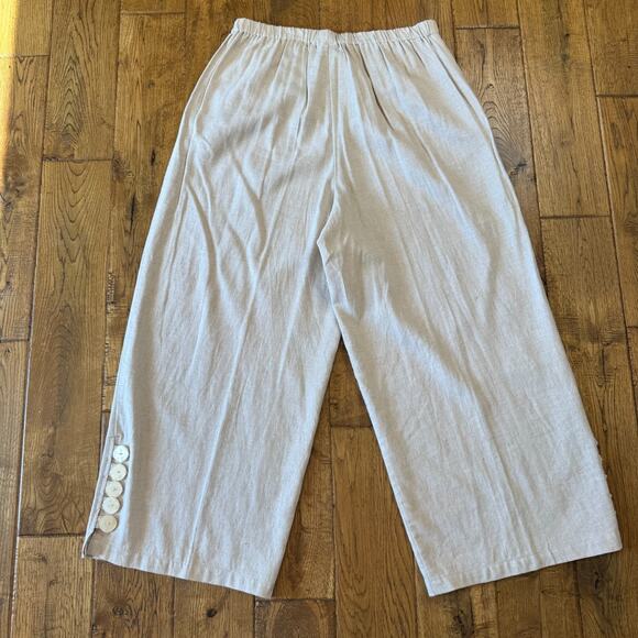 Westbound 100% Linen Button Up Shirt Womens XL with Linen Blend Capri Pants L - Picture 7 of 14